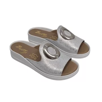 Betty Exclusive ezüst papucs - 7611