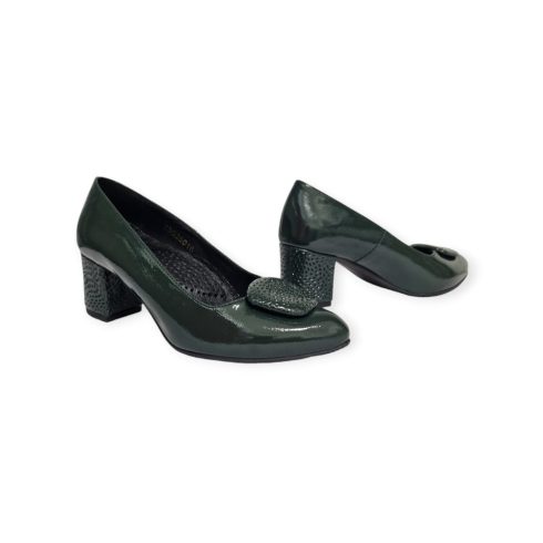 Monna Lisa zöld lakk női cipő - L129