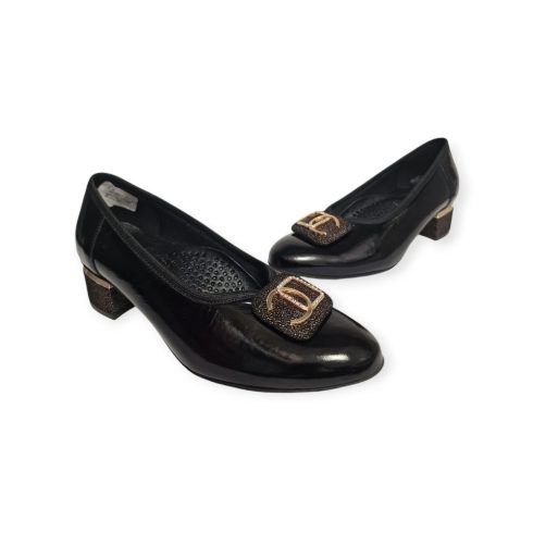 Monna Lisa lakk fekete cipő - TN116