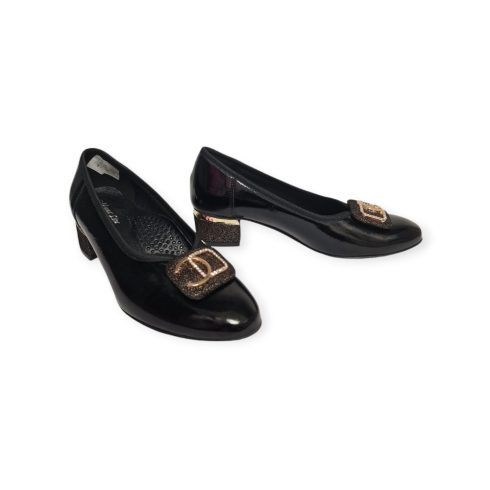 Monna Lisa lakk fekete cipő - TN116