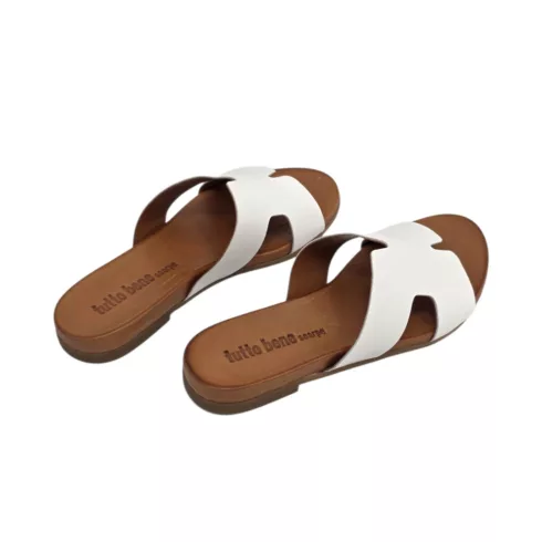 Tutto Bene Scarpe fehér női papucs - 030.02