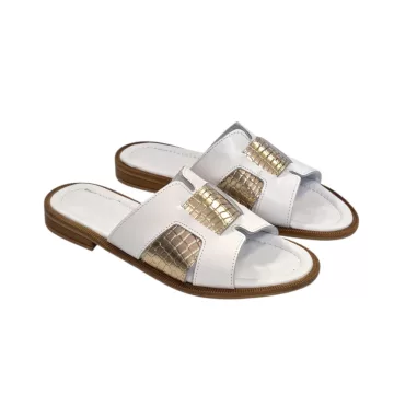 Tutto Bene Scarpe fehér női papucs - SSW25-01