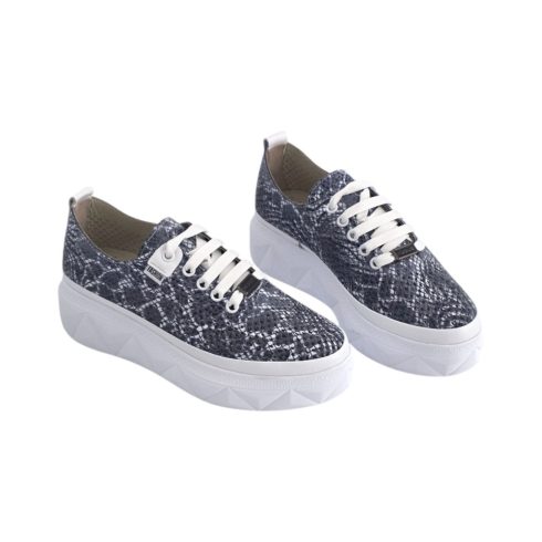 Via Roma kék-szürke női cipő - 058-609