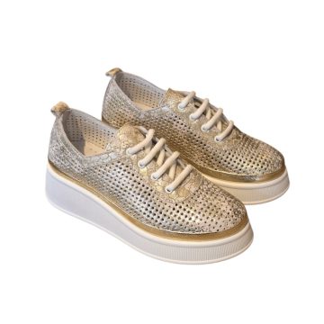 Via Roma arany női cipő - 082 6685