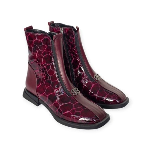 Via Roma bordó bokacsizma - 122