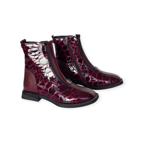 Via Roma bordó bokacsizma - 122