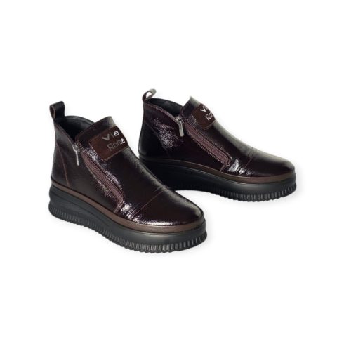 Via Roma barna lakk bokacsizma - 151 114 