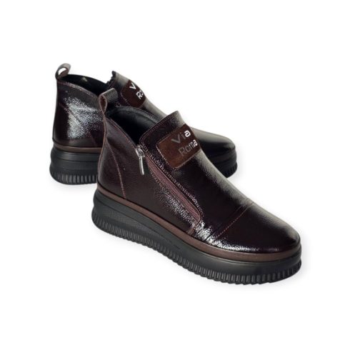 Via Roma barna lakk bokacsizma - 151 114 