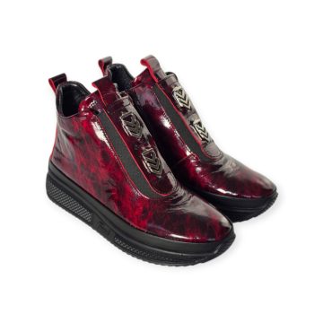 Via Roma bordó lakk boka - 216 0222 