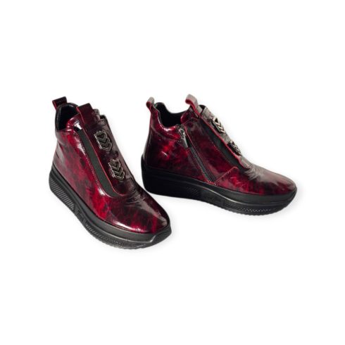 Via Roma bordó lakk boka - 216 0222 