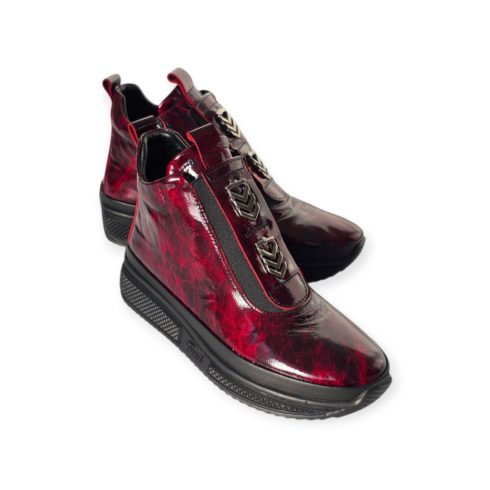 Via Roma bordó lakk boka - 216 0222 