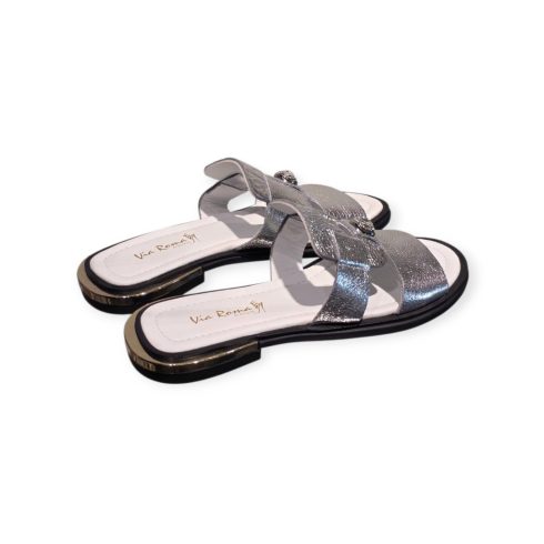 Via Roma ezüst papucs - 219