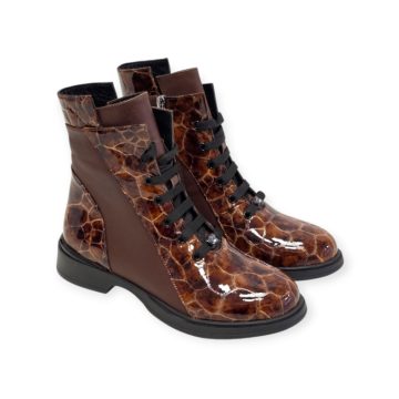 Via Roma barna lakk bakancs - 264 1773