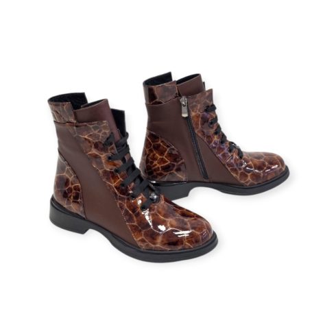 Via Roma barna lakk bakancs - 264 1773