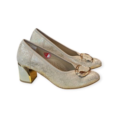 Via Roma arany női cipő - N175
