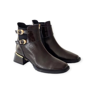 Via Roma barna lakk bokacsizma - 306 210