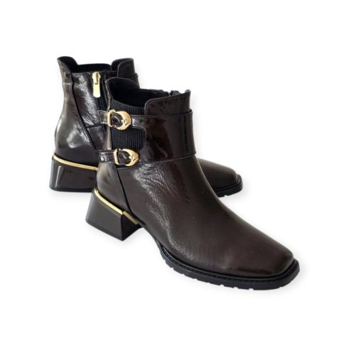 Via Roma barna lakk bokacsizma - 306 210