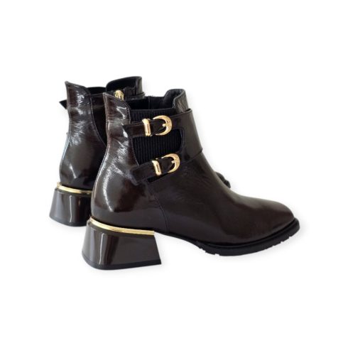 Via Roma barna lakk bokacsizma - 306 210