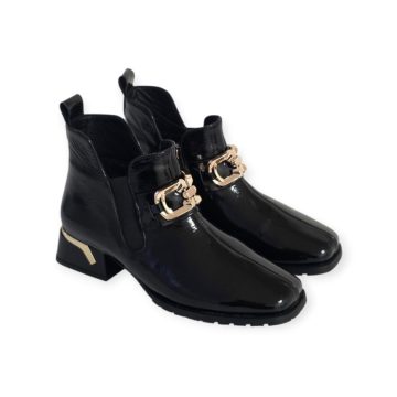 Via Roma lakk női bokacsizma - 306 212