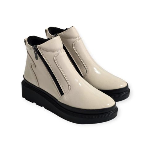 Via Roma bézs lakk boka - 430 603 