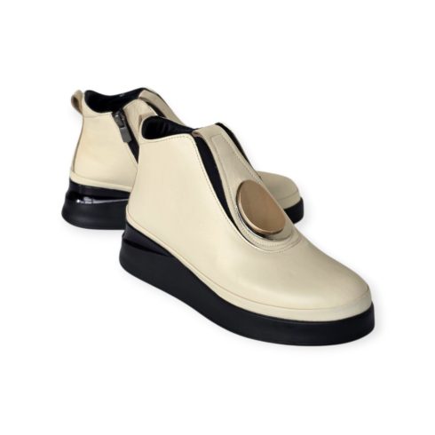 Via Roma bézs bokacipő - 454 6037