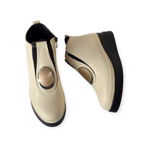 Via Roma bézs bokacipő - 454 6037