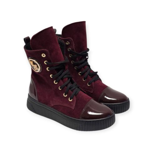 Via Roma bordó bokacsizma - 8030