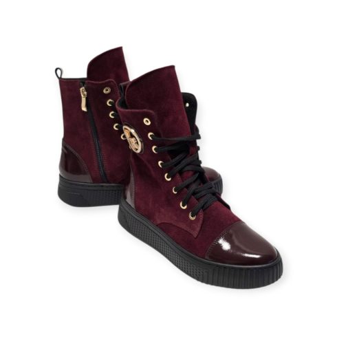 Via Roma bordó bokacsizma - 8030