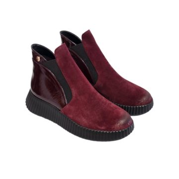 Via Roma bordó bokacsizma - 8046